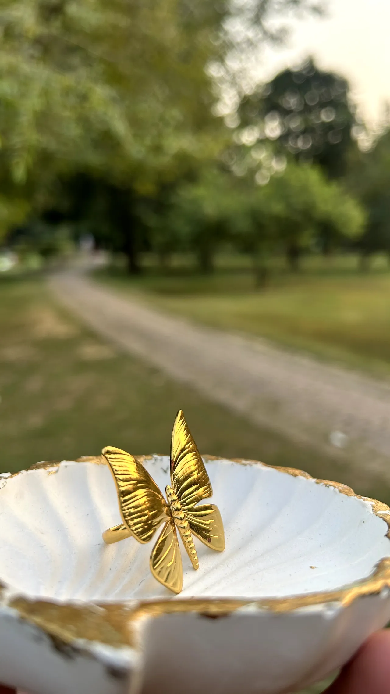 Butterfly Golden Rings