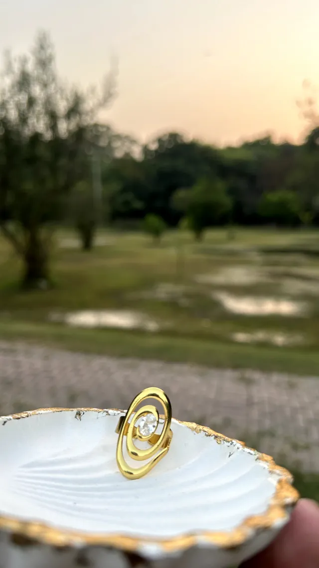 Golden Pearl Ring